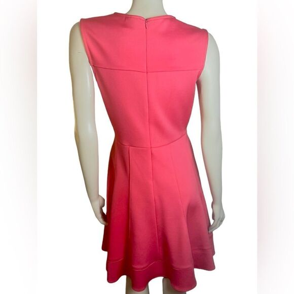 Julia Jordan Hot Pink Sleeveless Flair Shift Dress Like New Size 10 - Picture 4 of 6